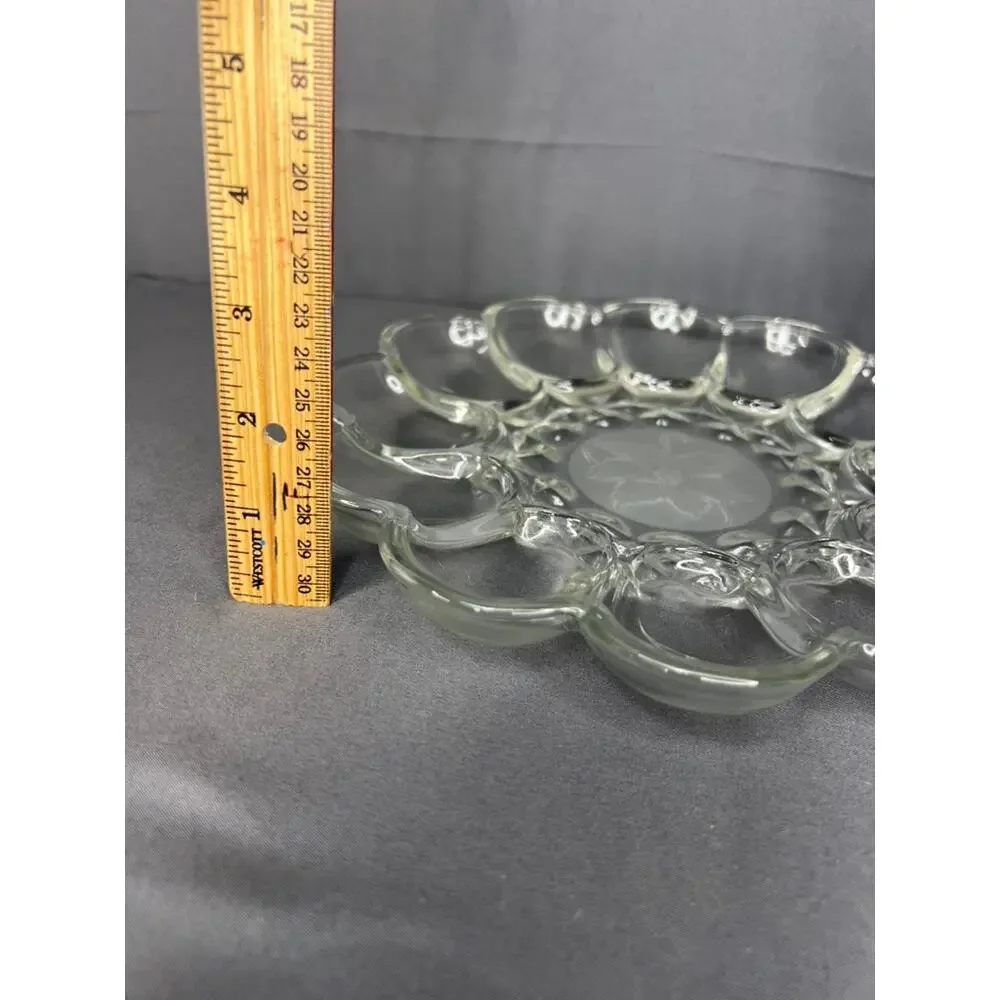 Vintage Princess House Deviled Egg Tray Floral Excellent